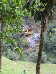 Yellow house in Baños Ecuador